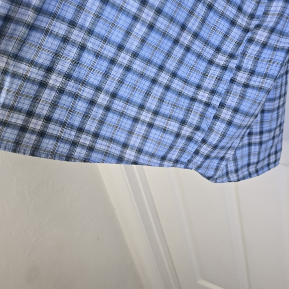 Petwr Millar Blue Plaid Men's Button Down Long‎ Sleeve Shirt XXL - Picture 3 of 8